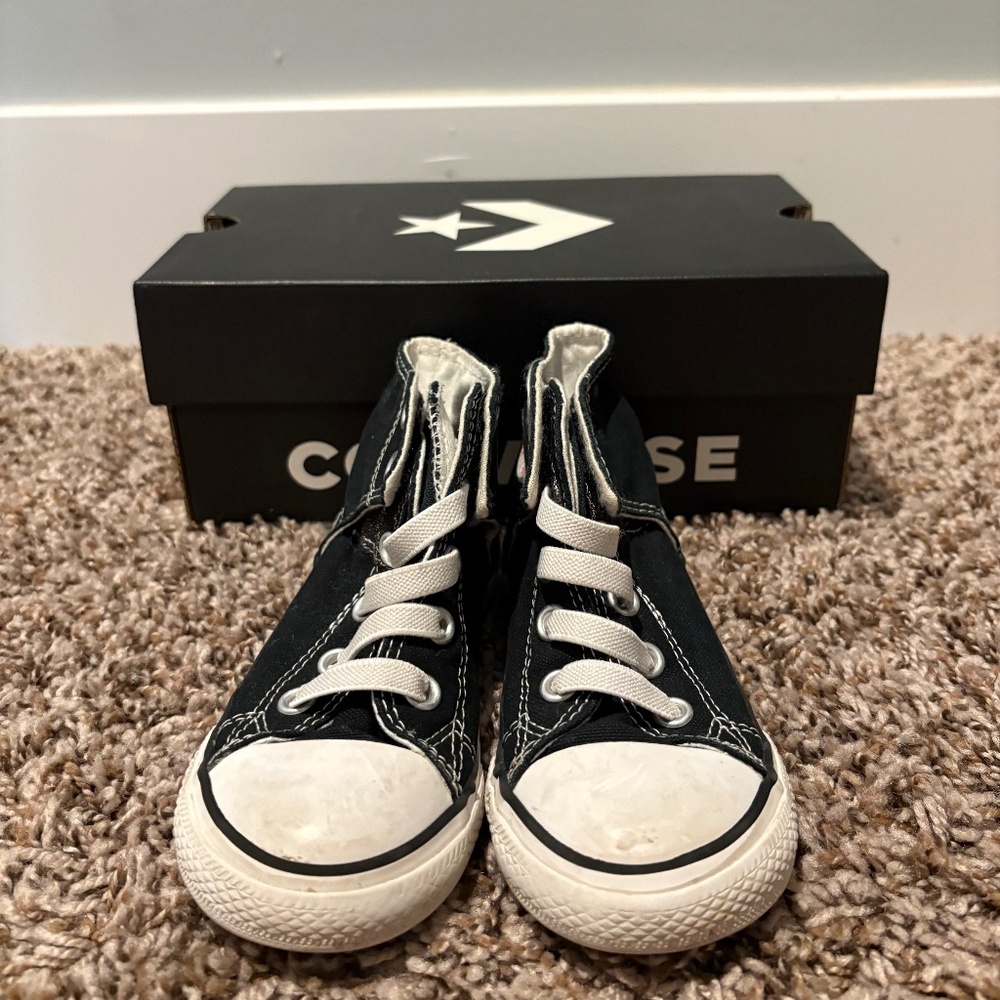 Converse Kids Black High-Top Sneakers